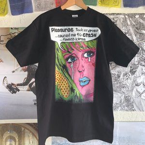 PLEASURES tee black custom